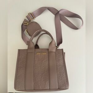 Betsey Johnson SKULLS Skulltastic Satchel Purse Bag Mushroom Cream XOLEE